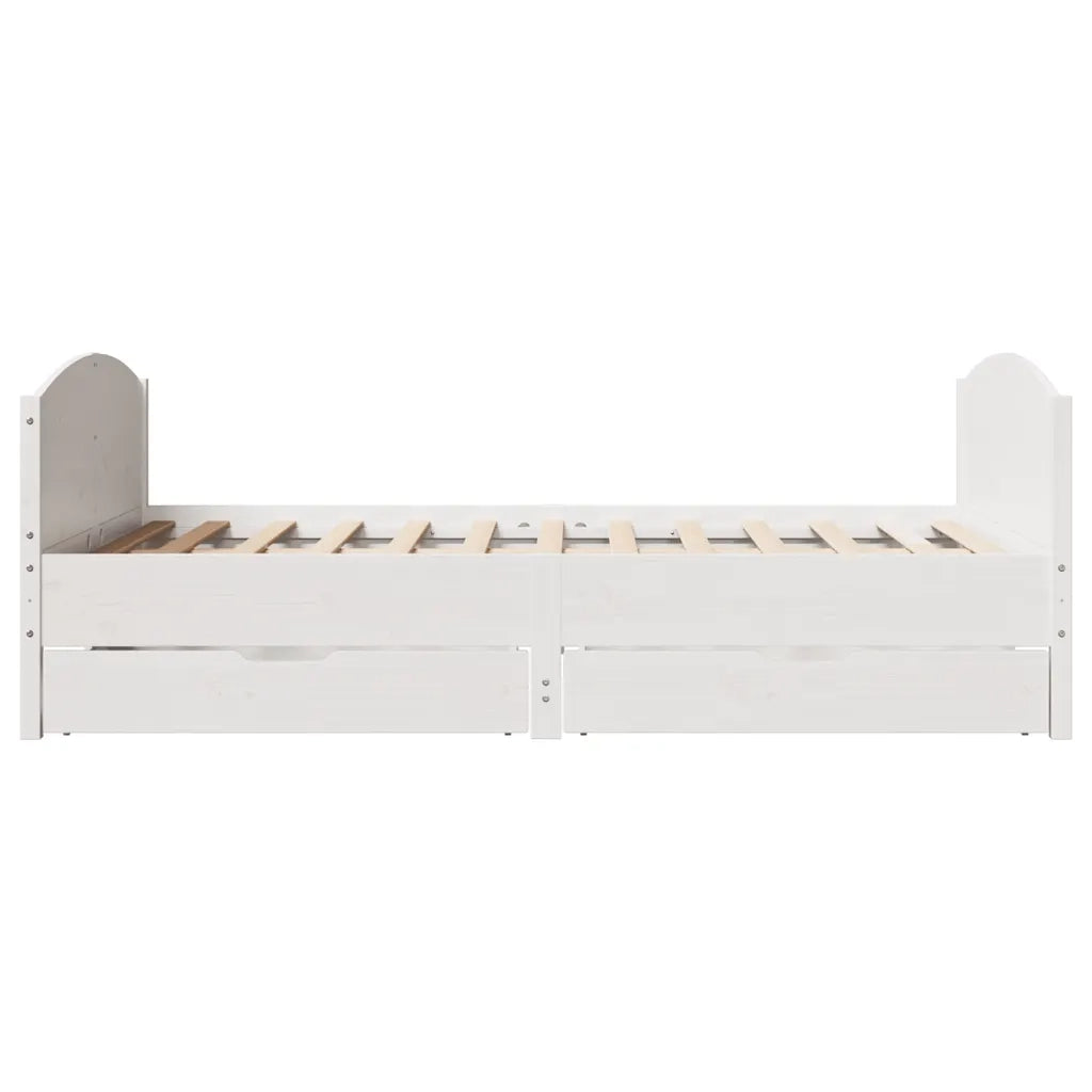 vidaXL Letto senza Materasso Bianco 120x190 cm Legno Massello di Pino