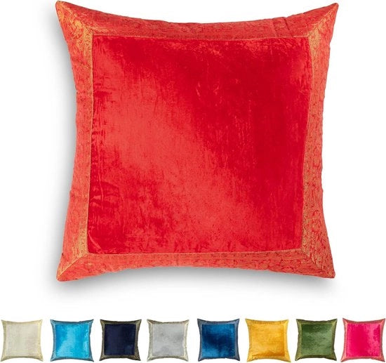 Copriore 80 x 80 cm rosso India orientale - decorazione indiana