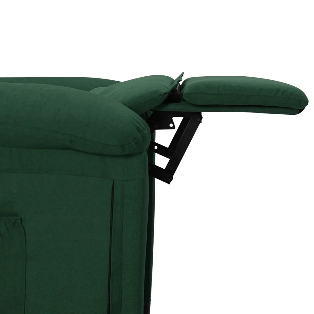 Poltrona Elettrica Reclinabile Verde Scuro in Tessuto 3098969