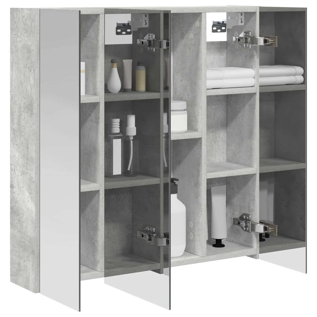 Mobiletto per specchio da bagno Grigio cemento