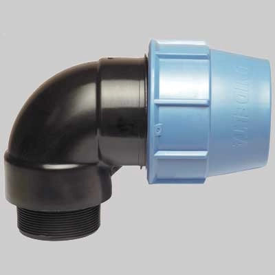 RACCORDO A GOMITO MASCHIO PLASTICA  75 x 21/2     UNIDELTA