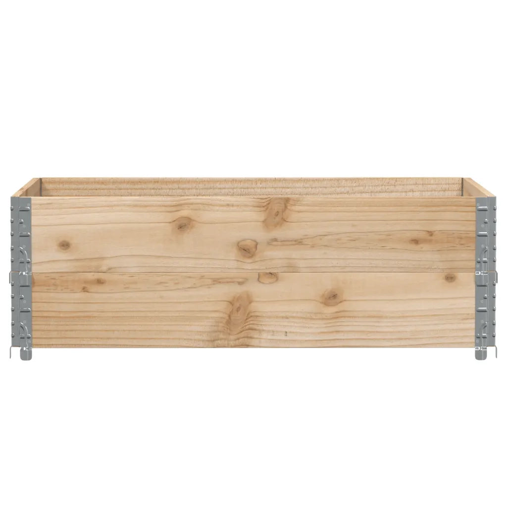 Fioriera | Cassetta per fiori | Vaso da Giardino Marrone 120x80 cm Legno Massello di Pino