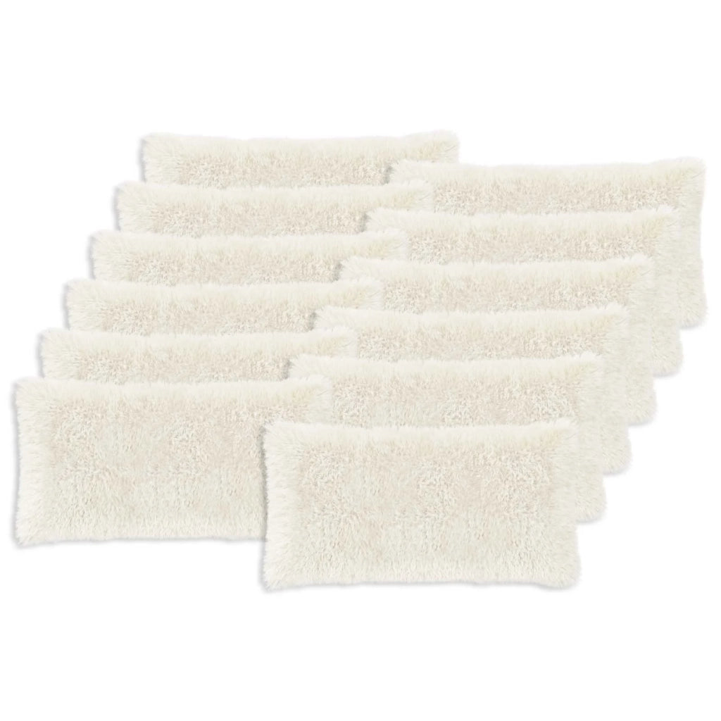 Cuscino con cuscino HEERLEN 2 pz Bianco Fleece PV 925942
