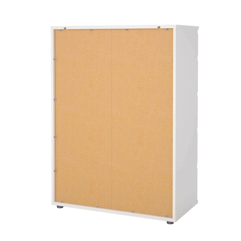 Cassettiera Arriba, Settimino multiuso, Comò camera da letto, Mobile con cassetti, 77x40 h107 cm, Bianco