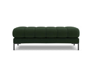 Cosmopolitan Design - Panca "Bali" 2 posti in tessuto strutturato verde scuro 