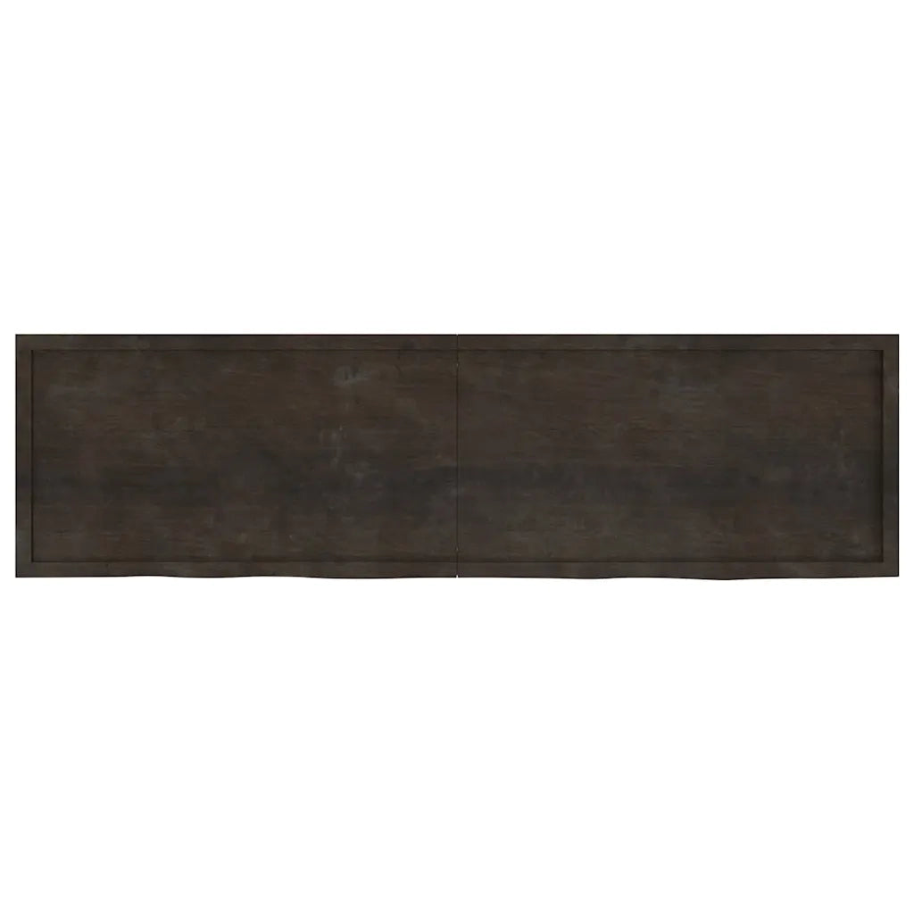Piano Tavolo Marrone 220x60x(2-4) cm Rovere Massello Trattatocod mxl 120787