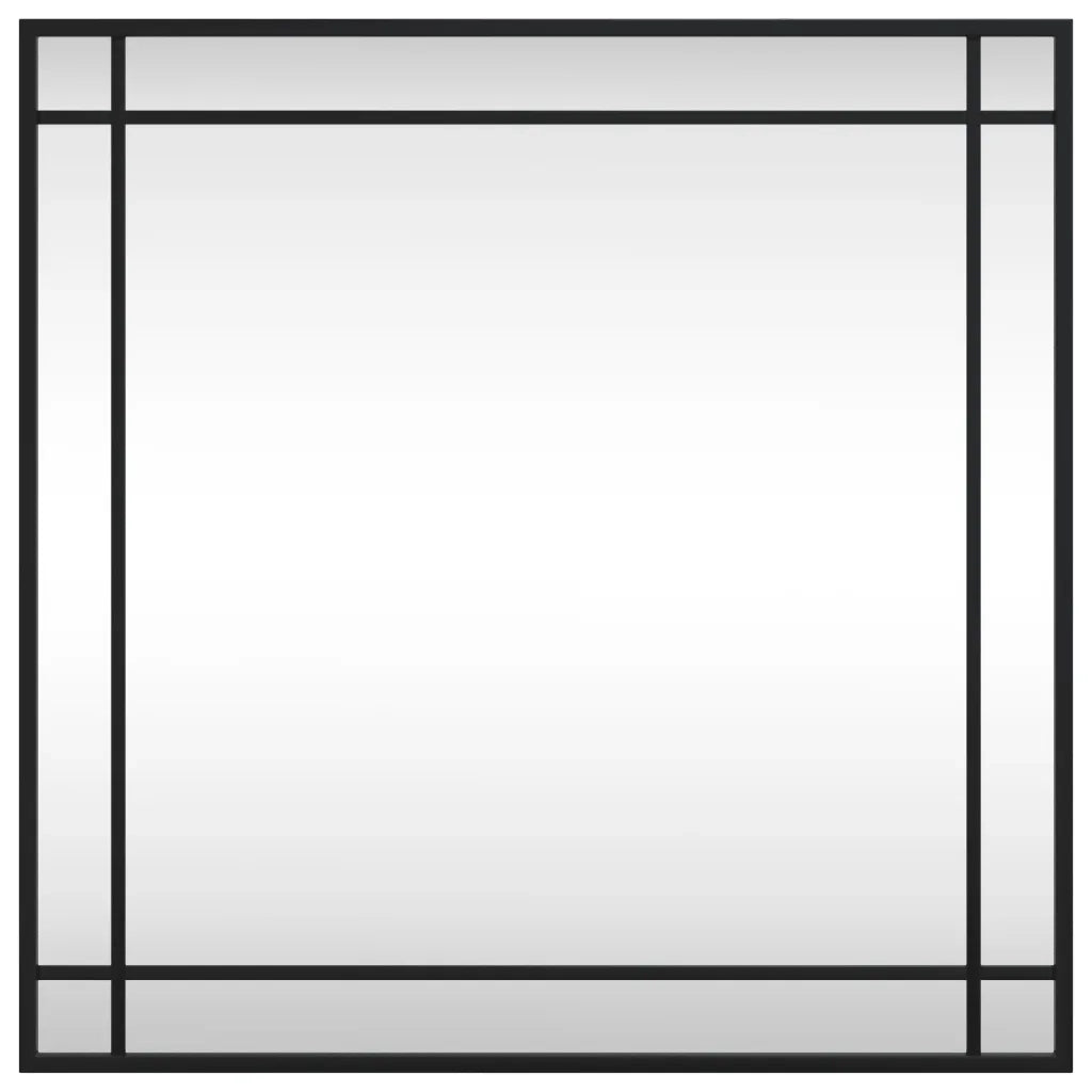 Specchio da Parete Nero 60x60 cm Quadrato in Ferrocod mxl 128197