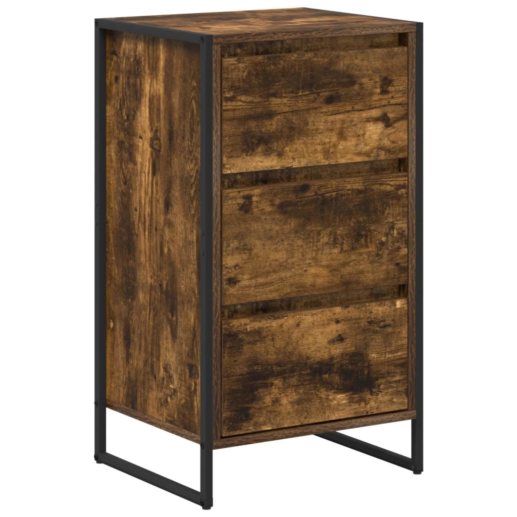 Credenza | Madia | Buffet da pranzo | Armadio da pranzo Quercia Fumosa 42 x 36 x 75.5 cm Legno multistrato