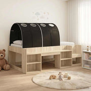 Letto con Tunnel 3 pz Rovere Sonoma e Nero Legno ingegnerizzato 3423640