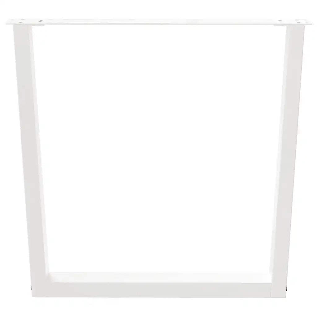 Gambe per tavolo da pranzo a forma di V 3 pz bianche 80x(72-73,3) cm in acciaio