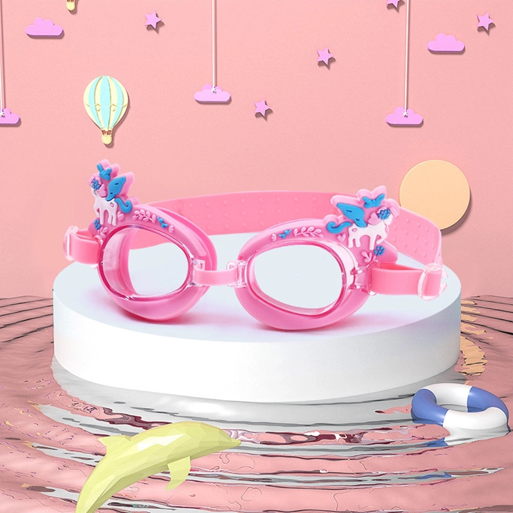 Trade Shop - Occhialini Da Nuoto Unicorno Per Bambini Dai 7+ Anni Antiappannamento Uv 16x6cm 618447 -
