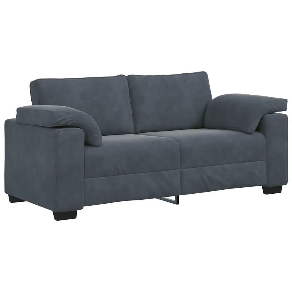 vidaXL Divano Divanetto Grigio Scuro 140 cm in Velluto