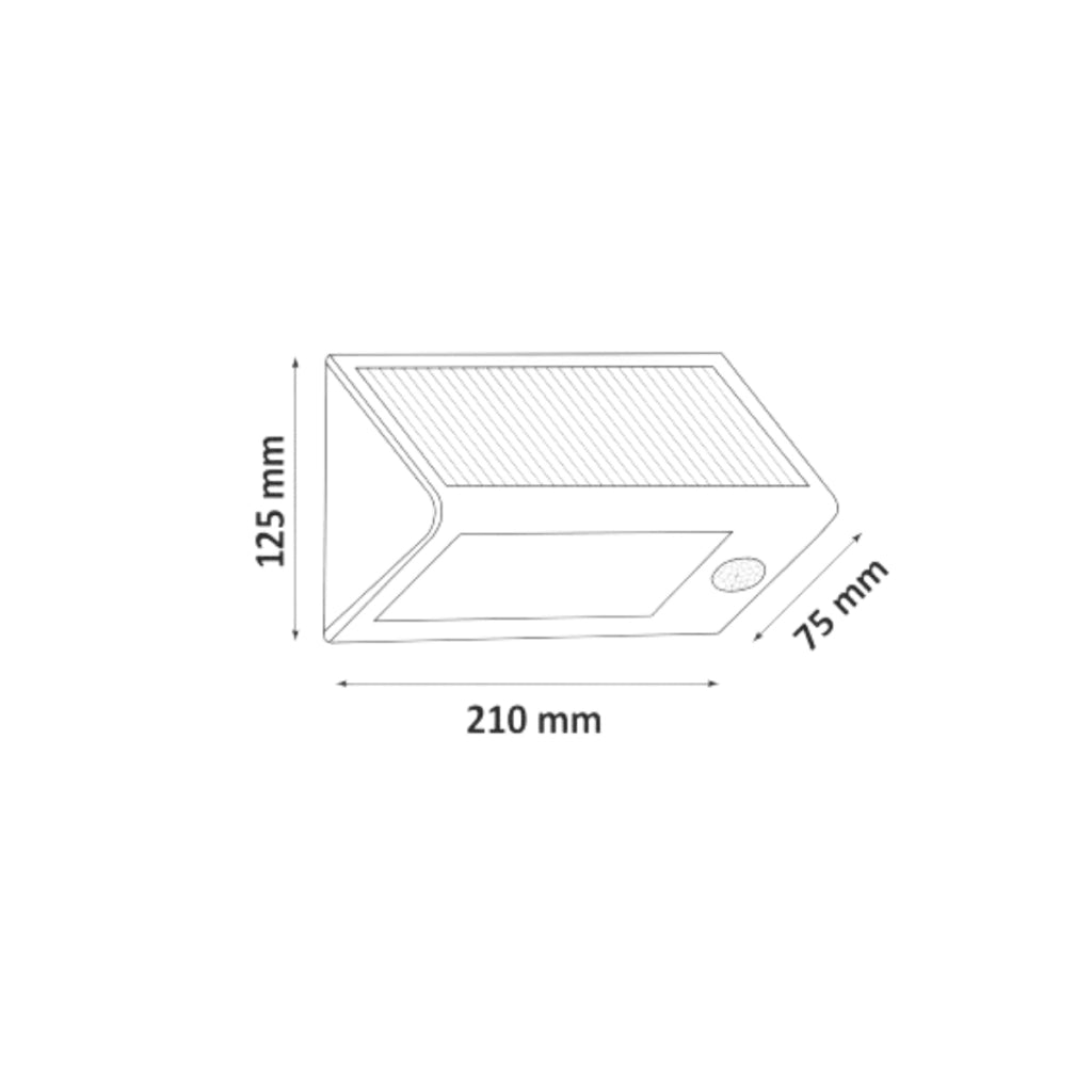 Applique solare LED 5,5W 400lm sensori Polux BOX 307637