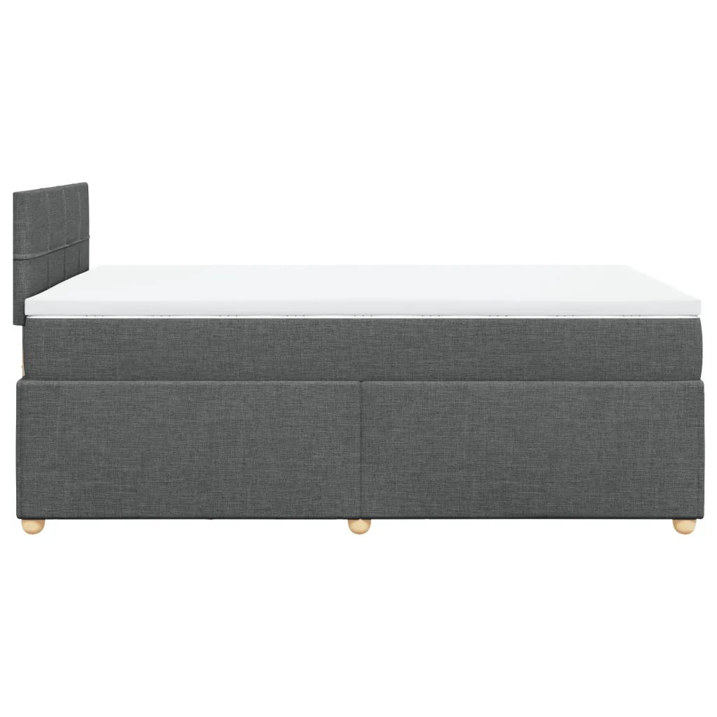 Giroletto a Molle con Materasso Grigio Scuro 120x200 cm Tessuto 3286648