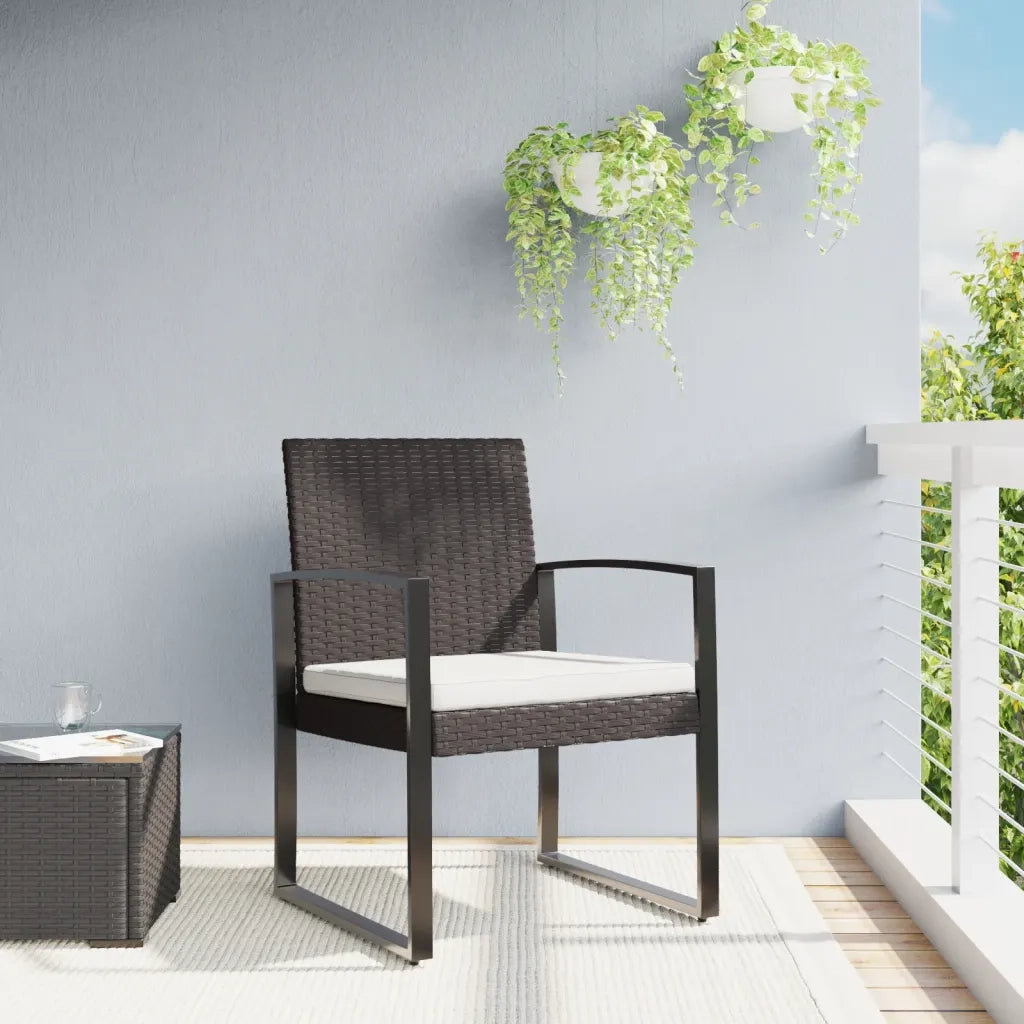 Sedie da Pranzo da Giardino 2 pz | Sedie da Esterno Marroni in Rattan PP