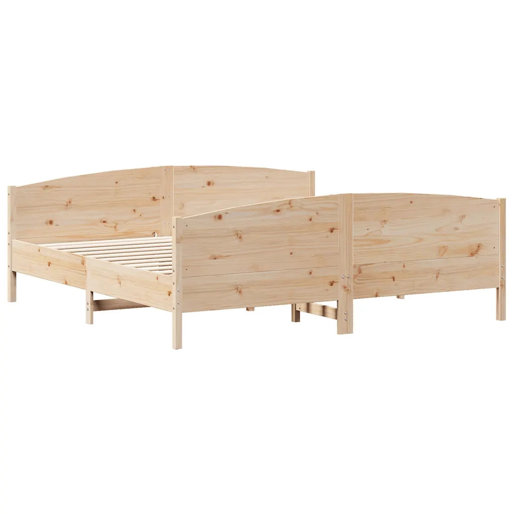 Giroletto senza Materasso 180x200 cm in Legno Massello di Pino 3216164
