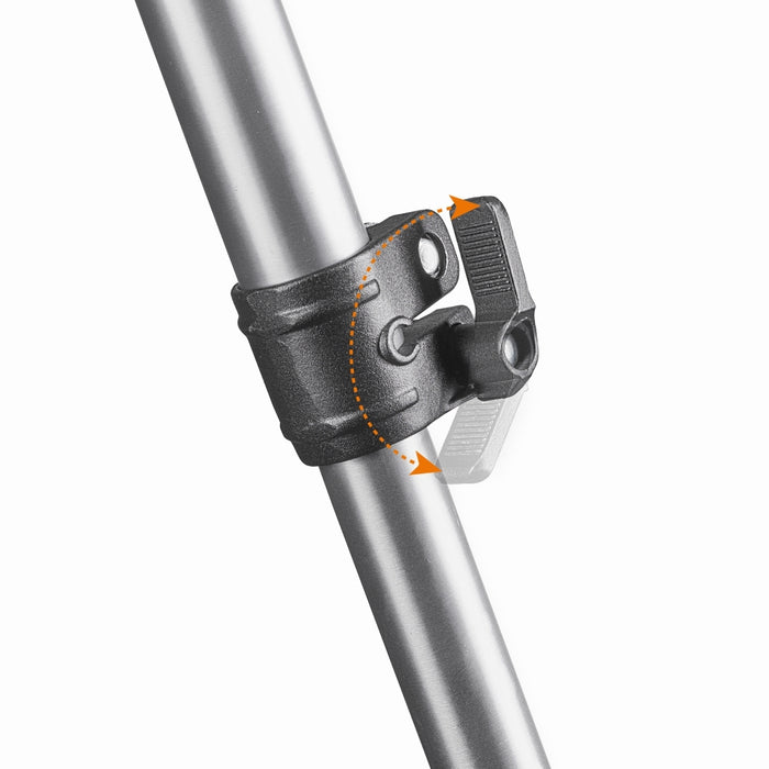 Mantona Basic Fortis 161S Treppiede fotografico - treppiede in alluminio senza testa a sfera, altezza da 35 a 161 cm, capacità di carico 10 kg, peso 3,02 kg, stabile e funzionale, con borsa