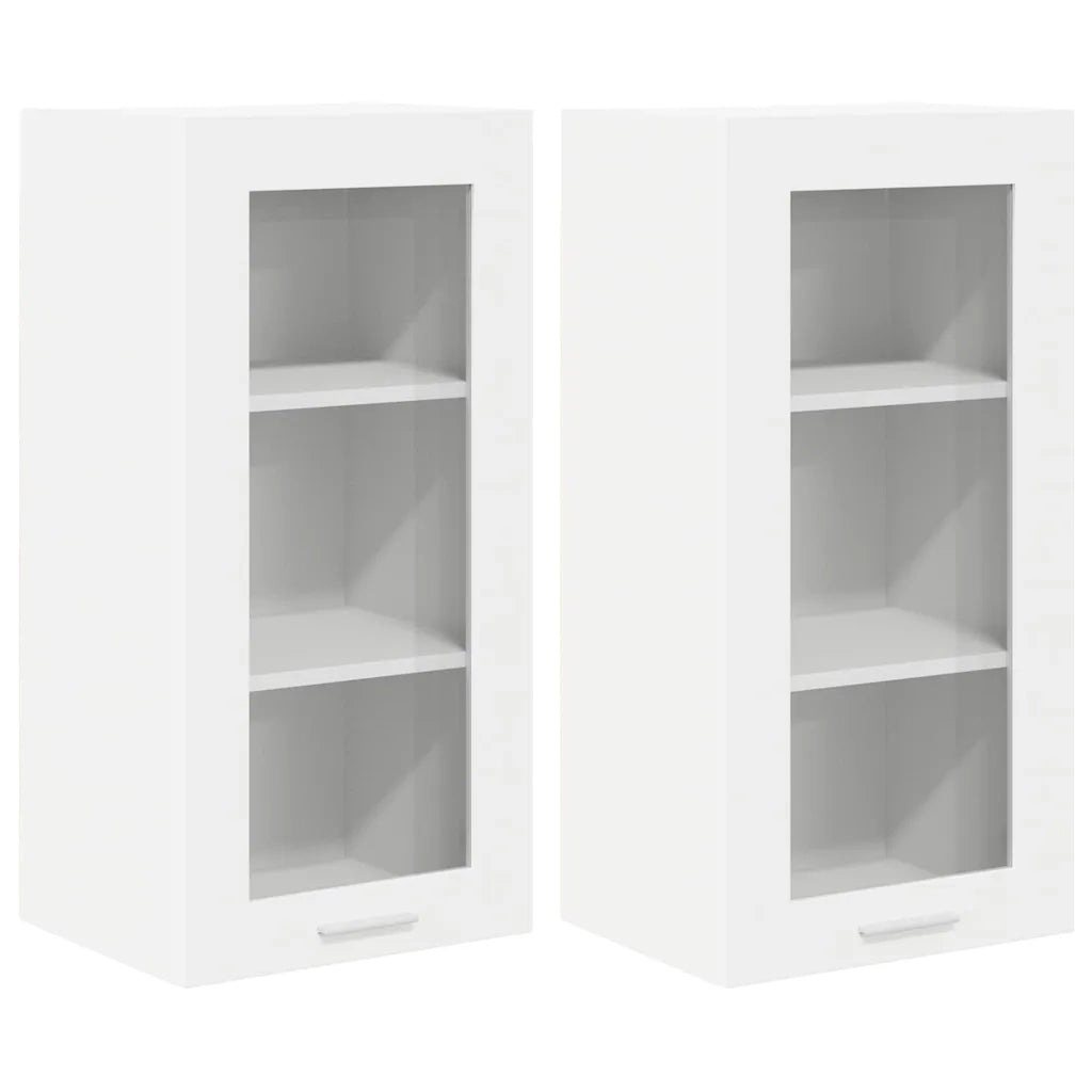 Armadio pensile 2 pcs Bianco 40 x 31 x 80 cm Legno multistrato