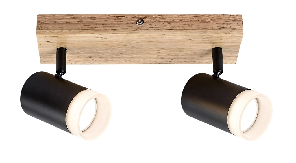 Faretto soffitto Toras rovere/nero 2xGU10 5W Rabalux