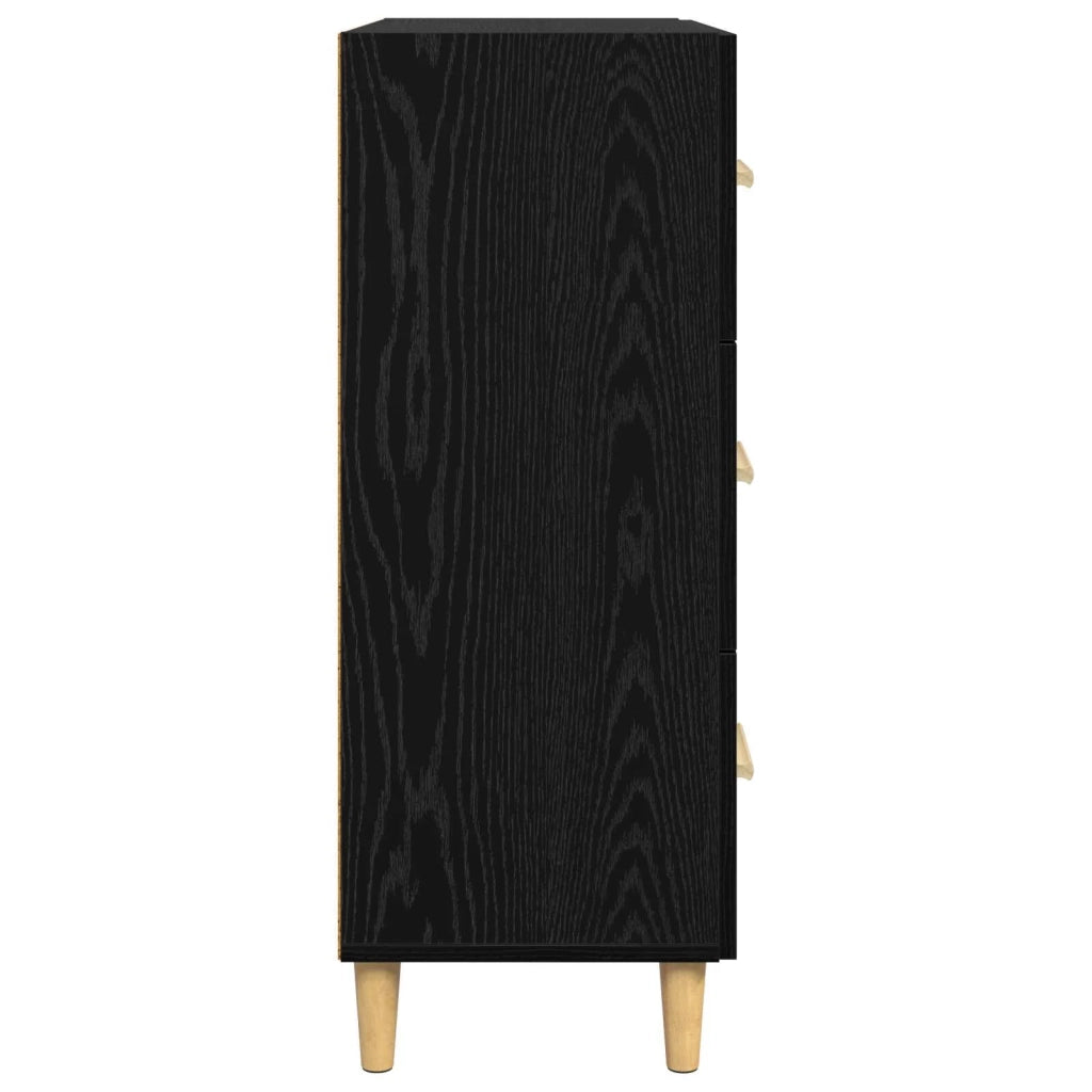 Credenza Rovere Nero 69,5 x 34 x 90 cm Legno multistrato 880636