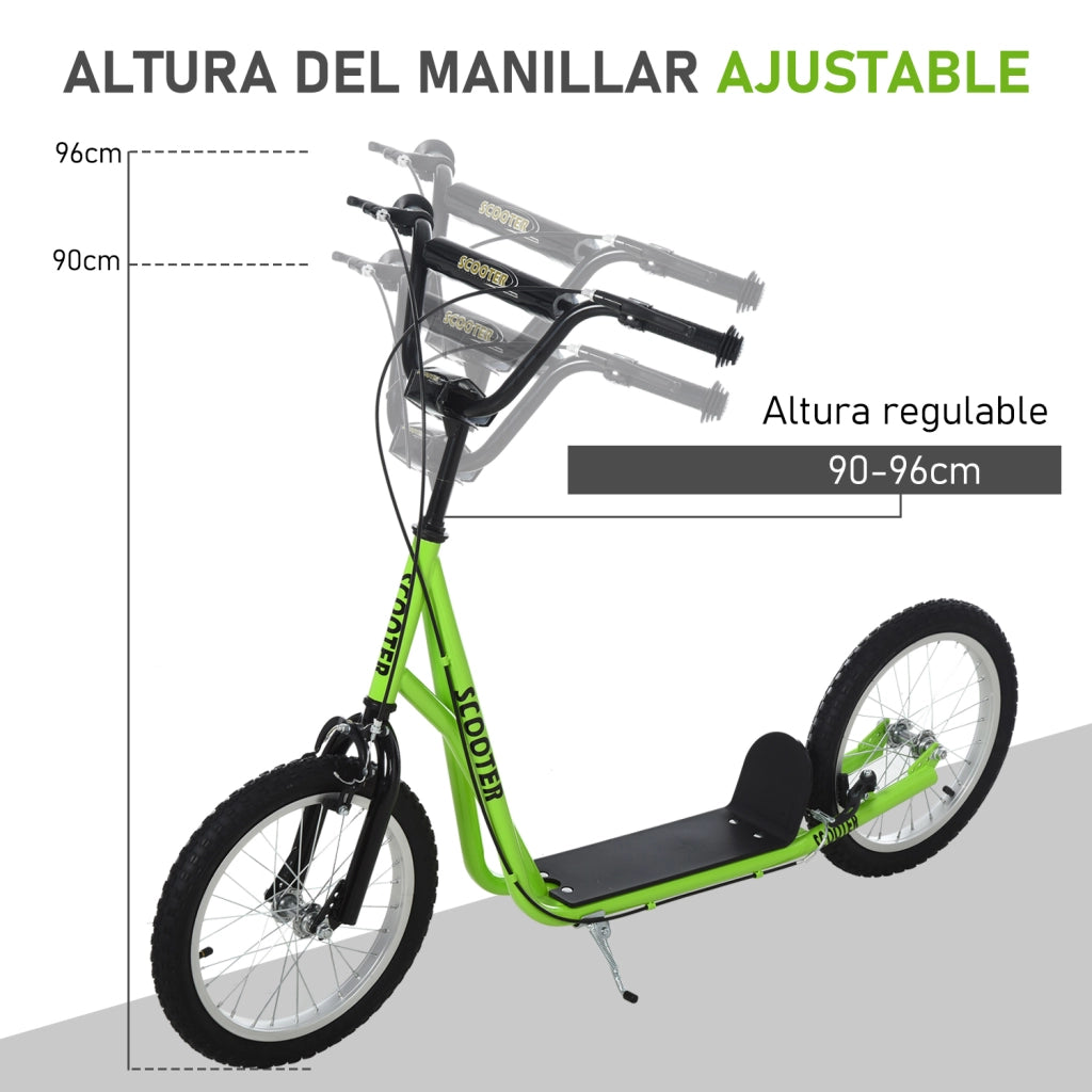 Pattinino Bambini Verde con 2 Ruote ¨C zephmum ¨C 139x58x90-96 cm
