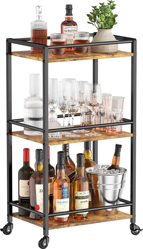 Trolley per cucina con livelli, carrello da servizio in metallo