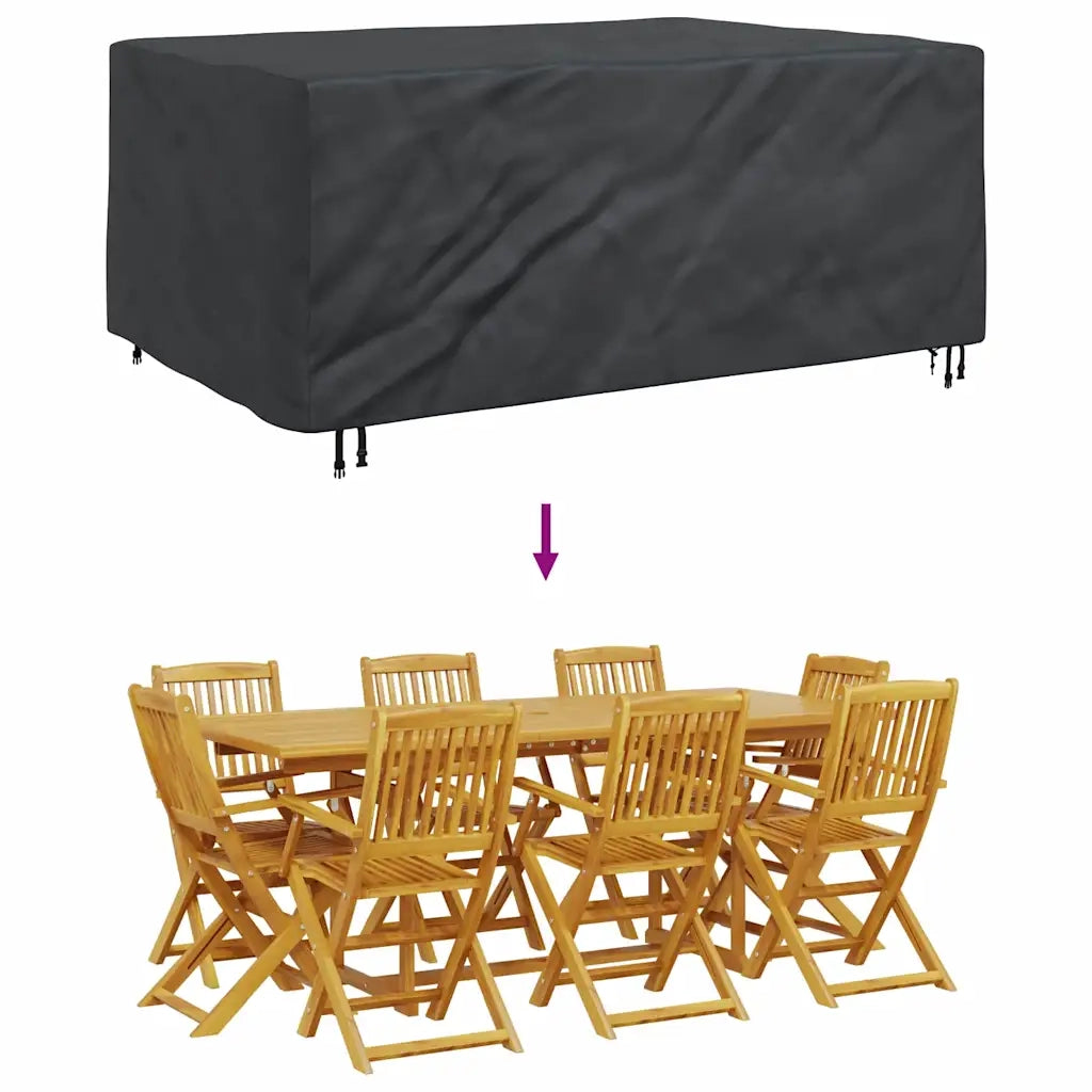 vidaXL Copertura per mobili da esterno Nero 220 x 150 x 85 cm 210D