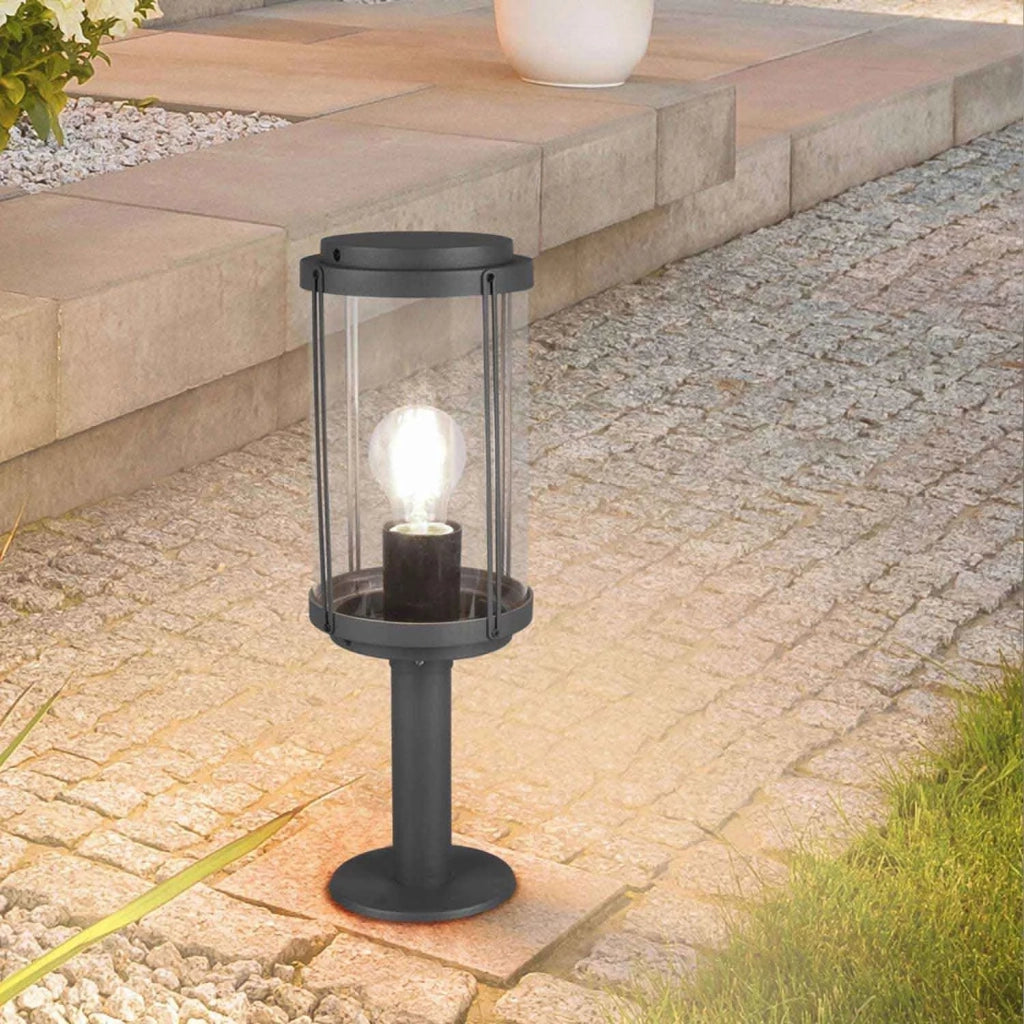 LÚZETE - LANTERNA ESTERNA 40 CM E27 IP44 ANTRACITE TRILLIUM