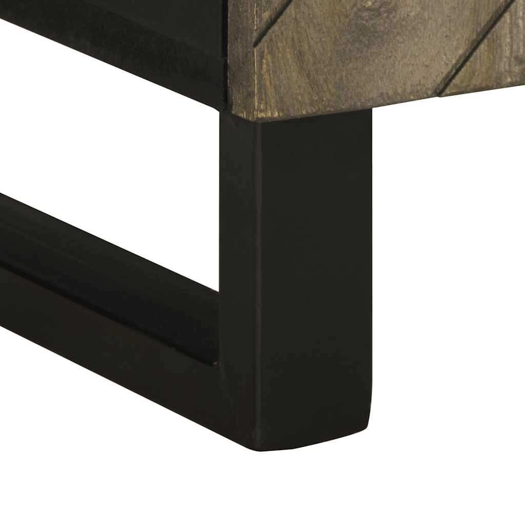 Mobile porta TV moderno con ampio spazio di archiviazione 105 x 33 x 46 cm legno massello nero 02_0057727