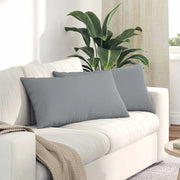 Cuscini da Divano 2 pz-Set di 2 Cuscini per Sofa Grigio chiaro 80 x 40 cm Tessuto 135404