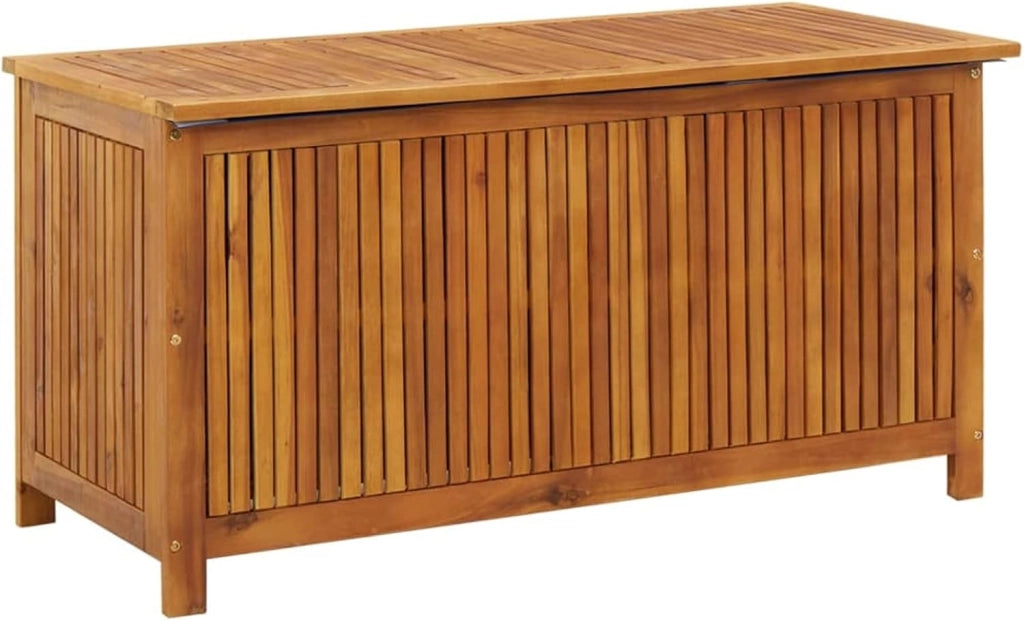 Baule da Esterno Contenitore Esterno Acacia Cassapanca in Legno da Esterno Massello di Acacia-113 x 50 x 58 cm