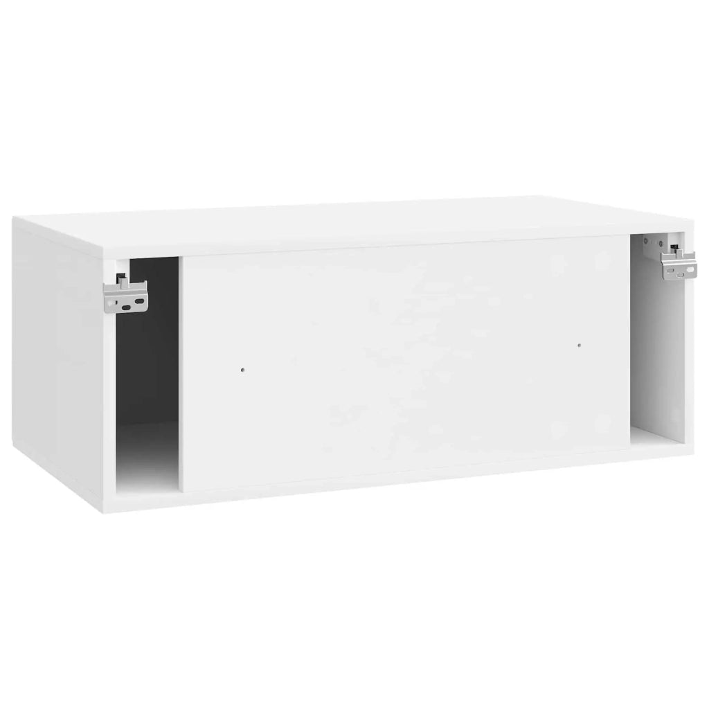 Mobile Porta TV da Muro Bianco Lucido 78,5 x 41 x 30 cm