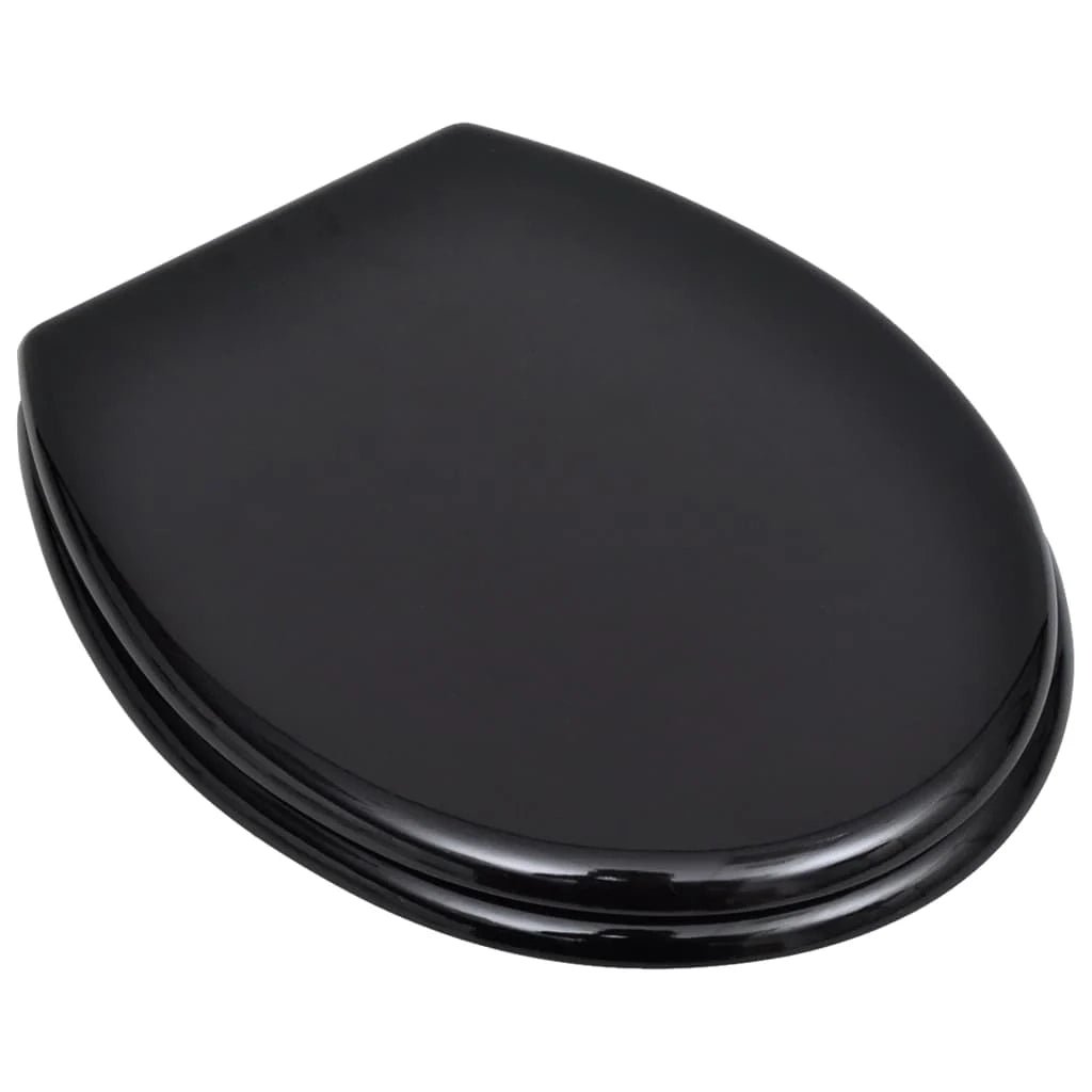 Set di due sedili per WC con coperchio MDF Nero 02_0002945