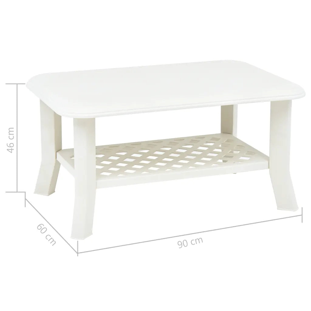 Tavolino da salotto | Tavolino da caff¨¨ | Tavolino da Soggiorno Bianco 90x60x46 cm in Plastica
