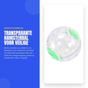 Ballo da Hamster trasparente da 16 cm - Accessori per Hamster - Duraturo - Sicuro e Robusto - Ballo per Hamster