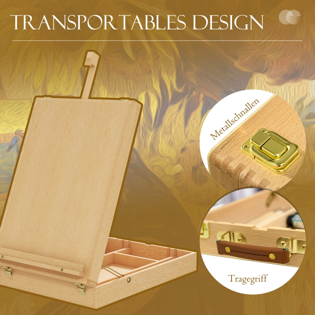 Tavolino pieghevole in legno di faggio ¨C zephmum ¨C Natur 27x41.5x74.5 cm