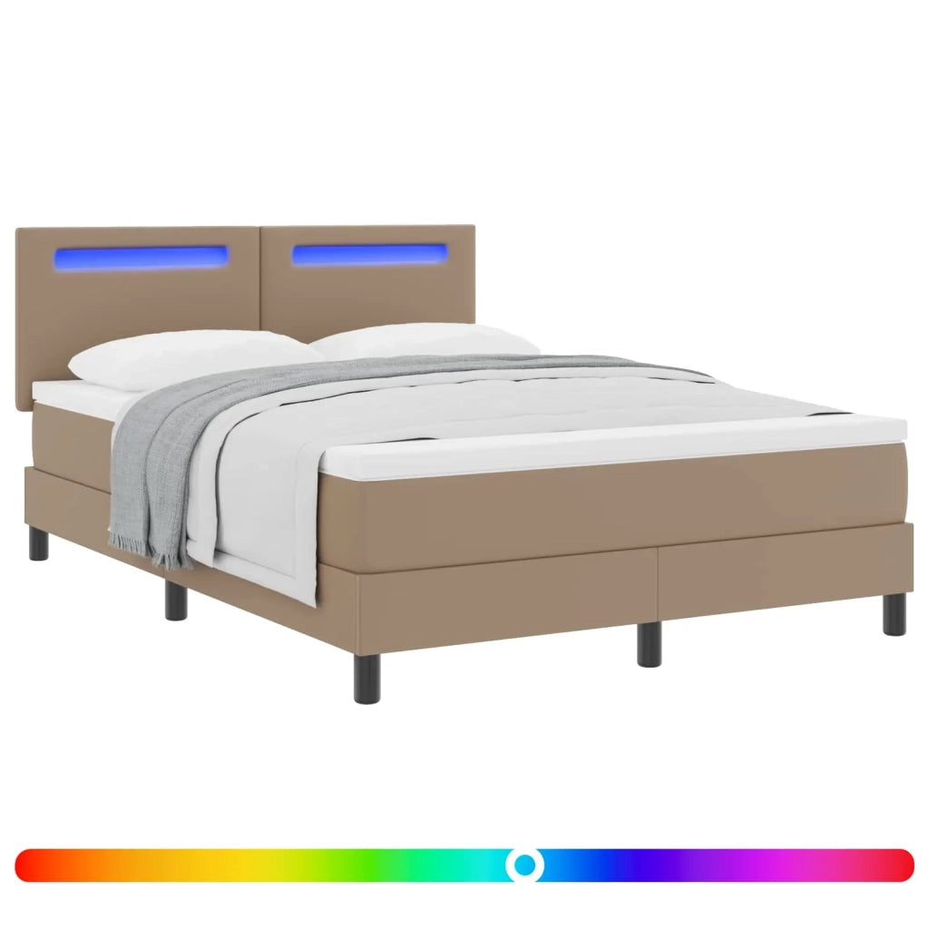 Letto a molle Cappuccino 160 x 200 cm Pelle sintetica 3339059