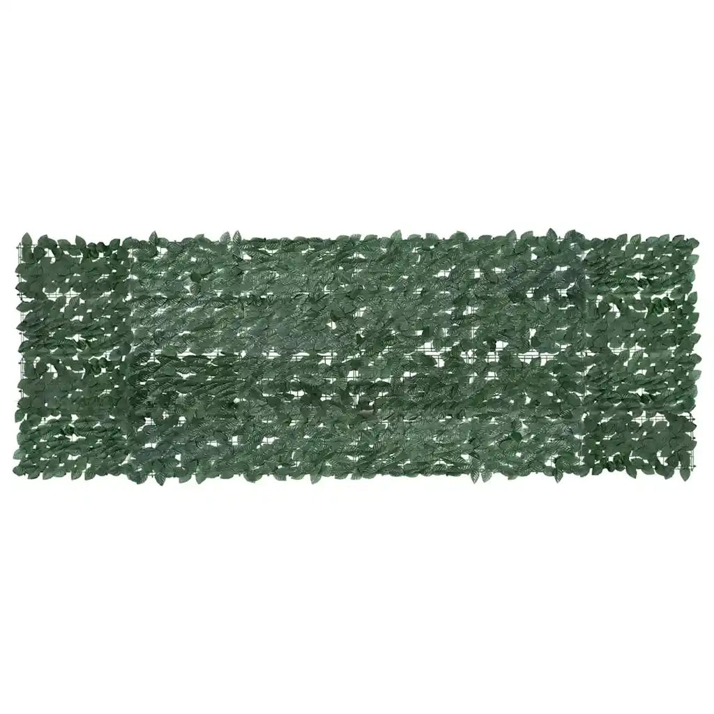 Paravento da Balcone con Foglie Verde Scuro 300x100 cm 315487