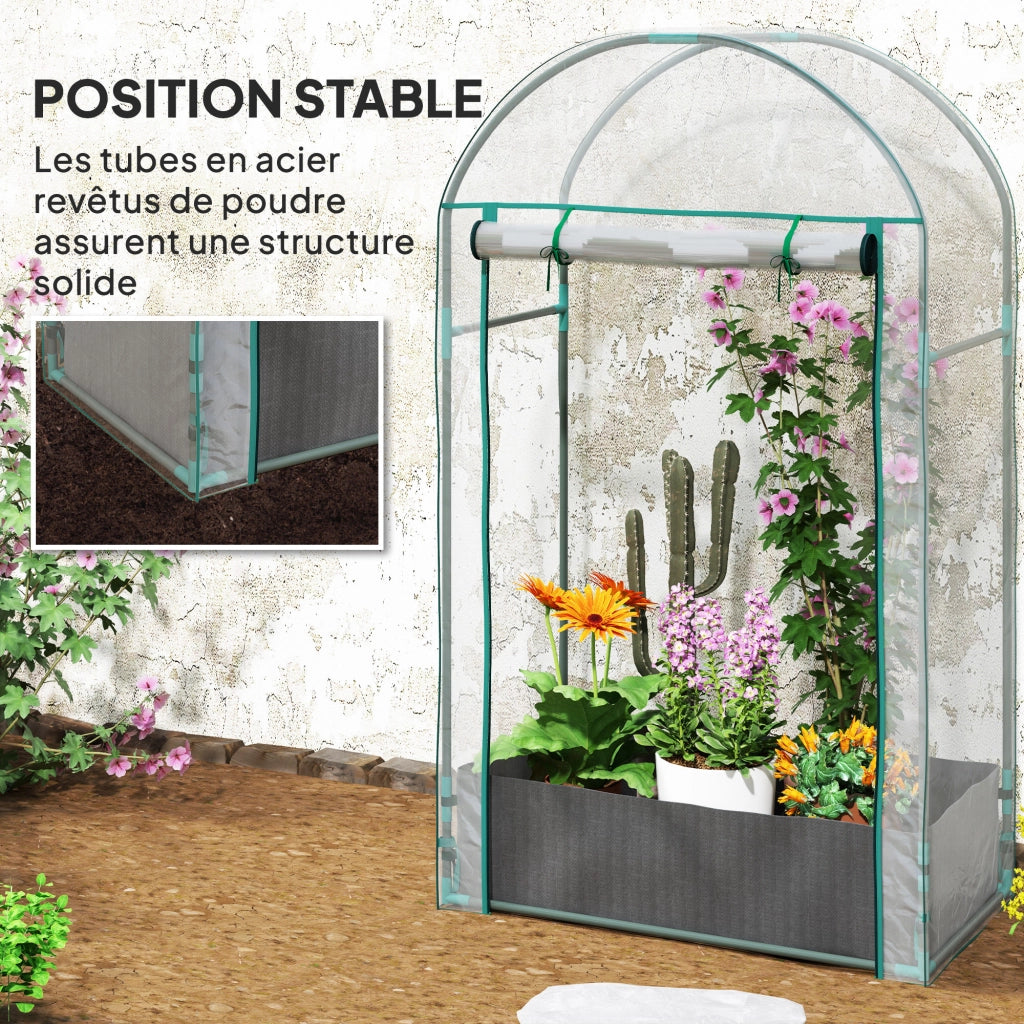 Serra da balcone in plastica rinforzata con sacco e copertura ¨C zephmum ¨C trasparente