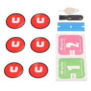 Set di adesivi per orologio 6 pezzi - Laccio per orologio - Adesivo per retroporta - Per Watch Active 2 - Materiale plastico - Incluso rasoio per plastica - Carta di pulizia - Adesivo per orologio