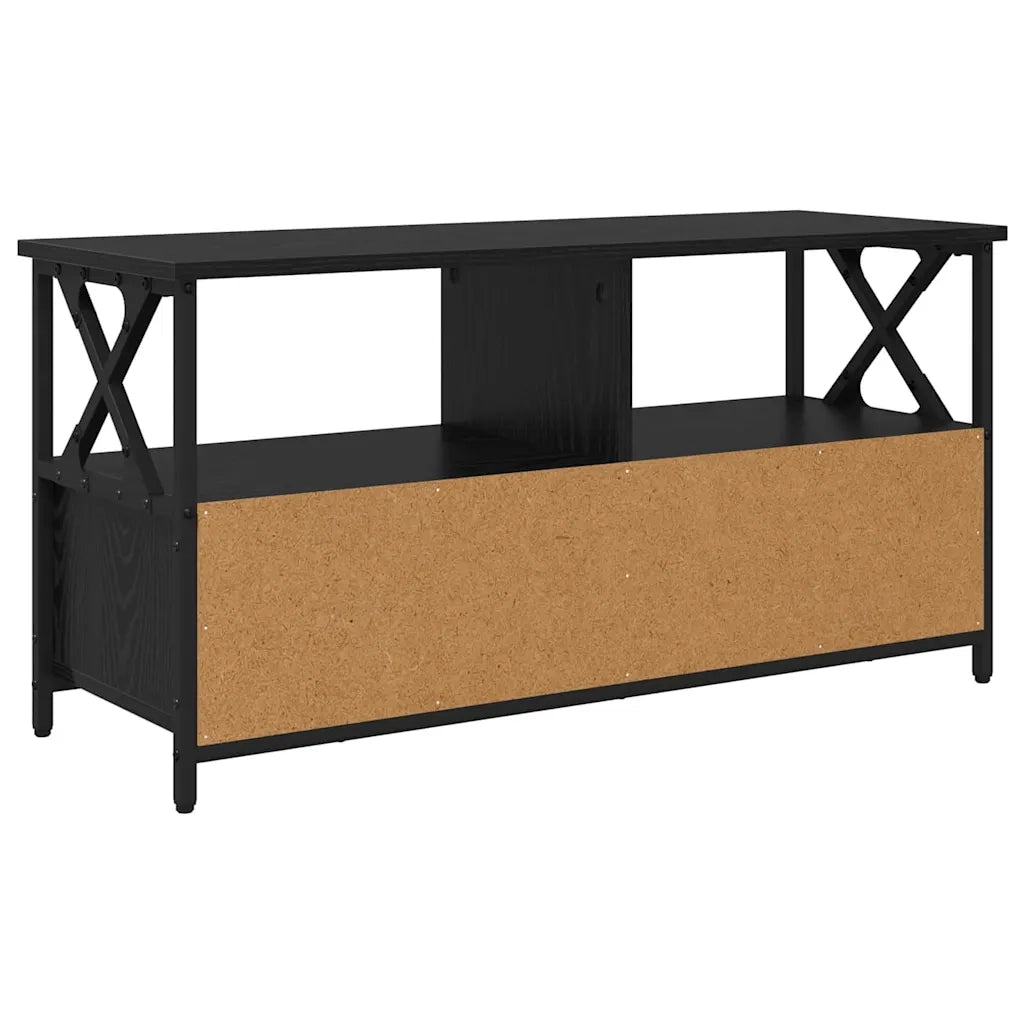 Mobile TV con cassetto-Credenza TV-Console TV Rovere Nero 90 x 33 x 45 cm
