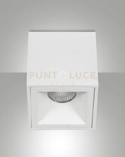 PEREZ PLAFONIERA BIANCA QUADRATA 1 LUCE ATTACCO GU10 L.9CM