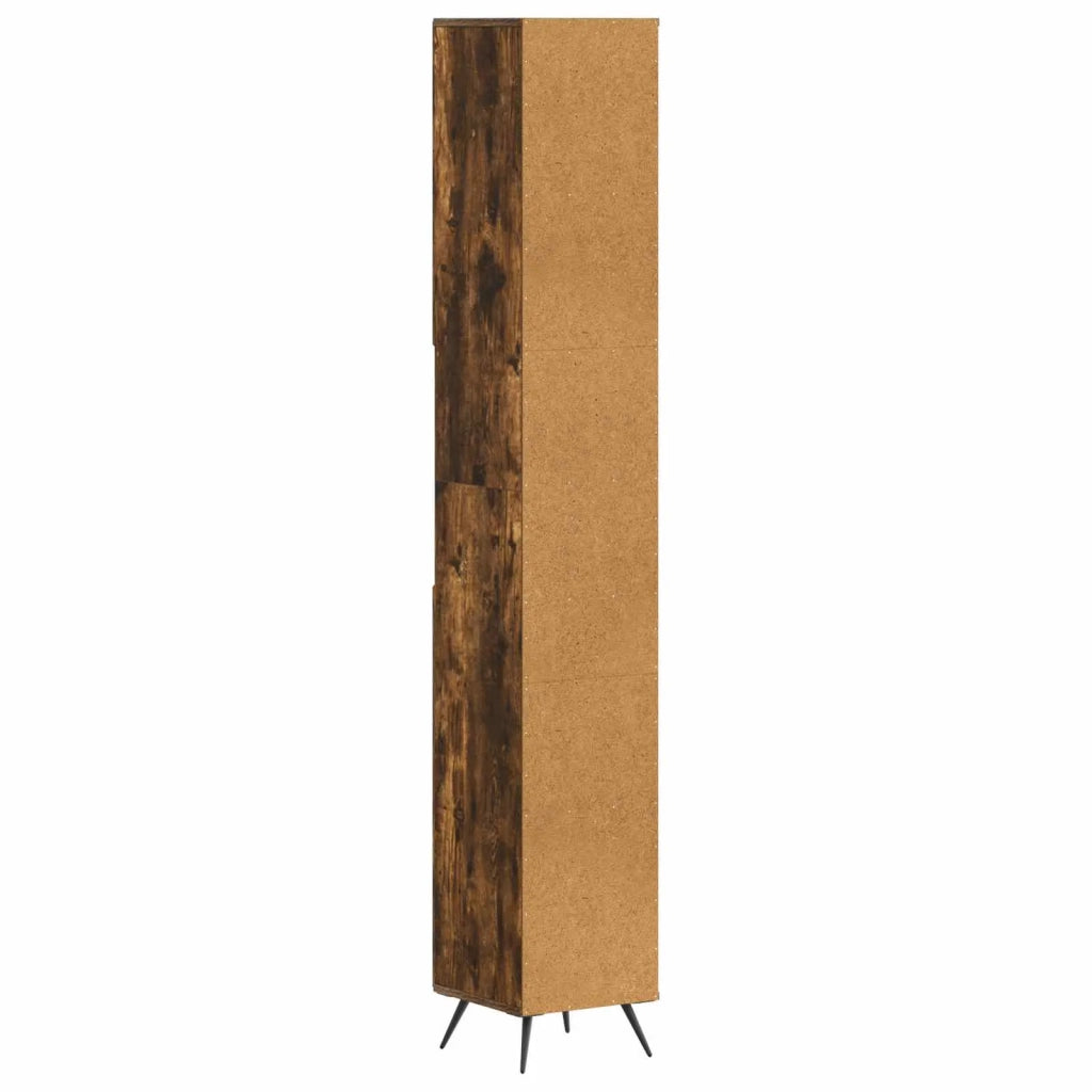 Armadio da Bagno con Ripiano Aperto BREDA Rovere Fumo 897480