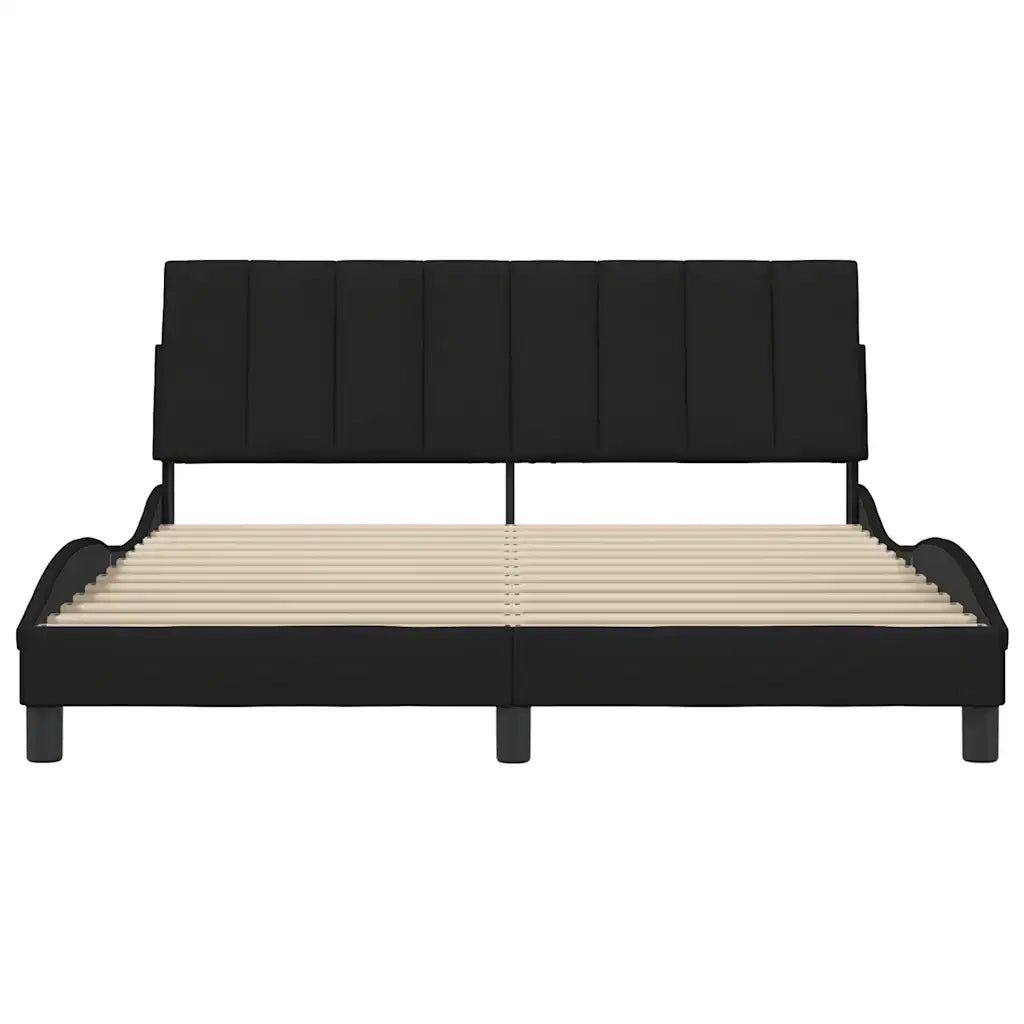 Giroletto senza Materasso Hanko Nero 160x200 cm in Tessuto 3310400