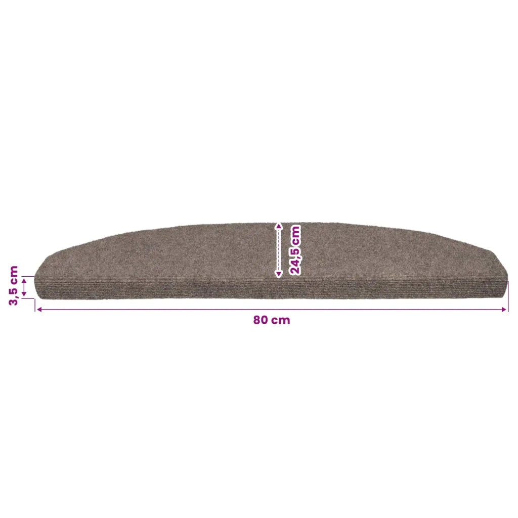 Tappetini per scale autoadesivi 15 pcs Moca 80 x 24,5 x 3,5 cm 42038673