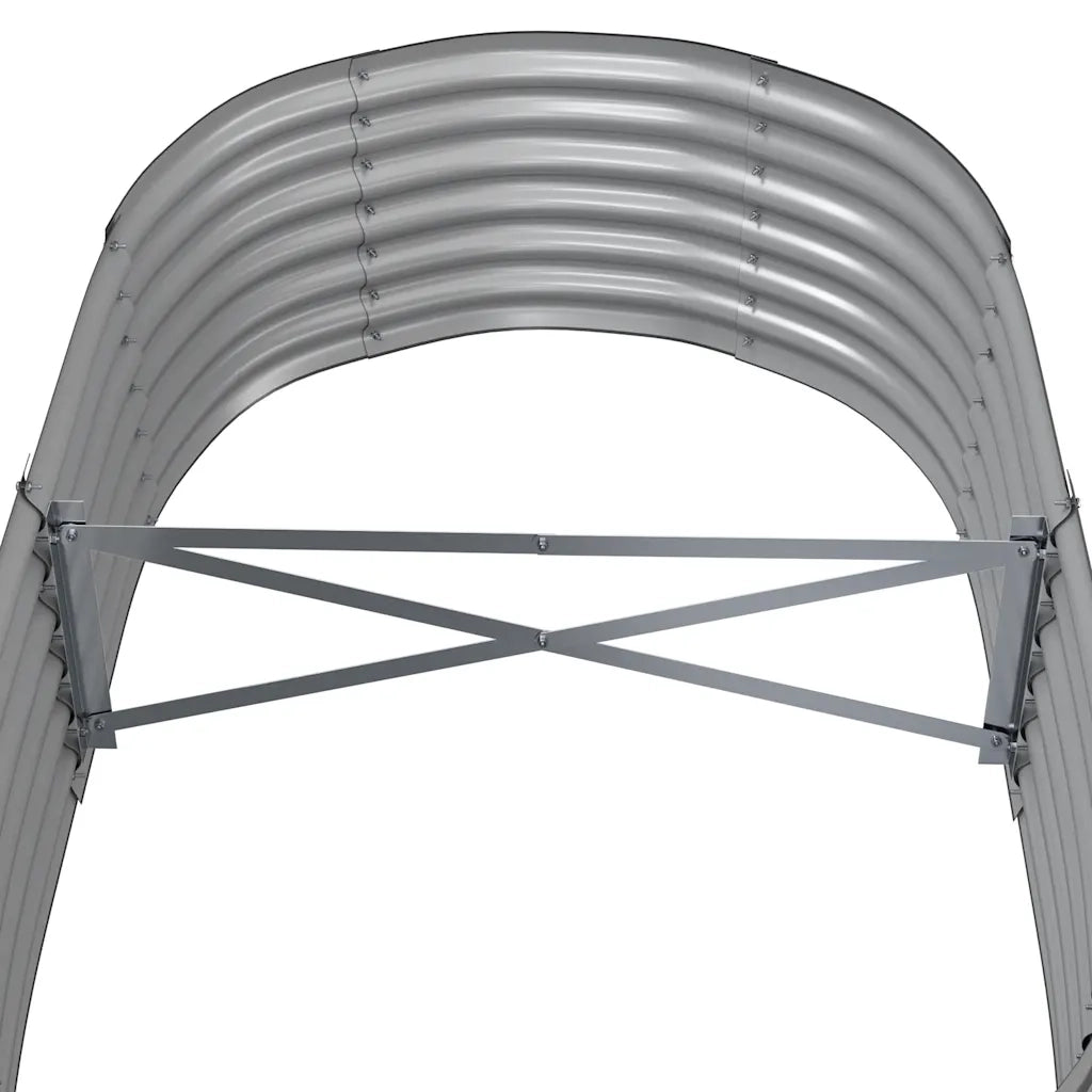 Fioriere | Cassetta per fiori | Letto Giardino Acciaio Zincato 152x80x36 cm Grigio
