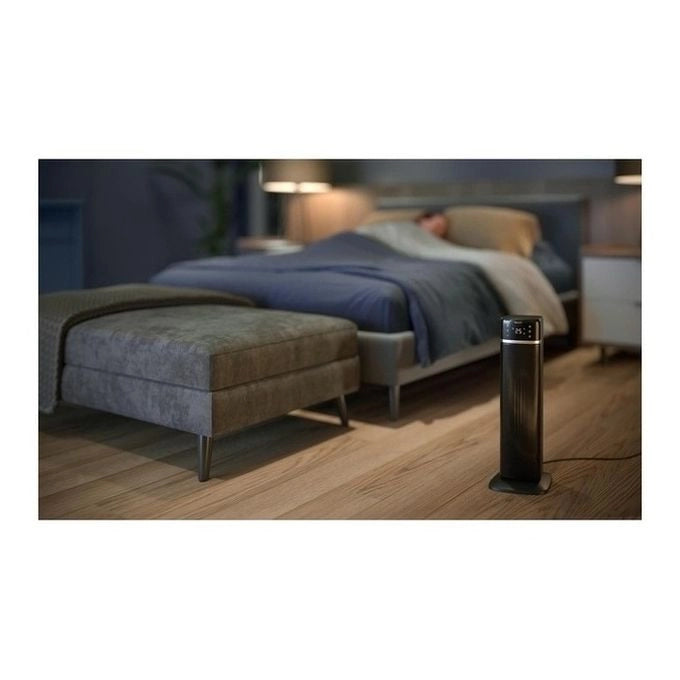 Philips CX5120-11 Serie 5000 Termoventilatore Torre 2000W AI Wi-Fi App 40,5 dB oscillazione 60° per ambienti fino a 20 m² colore Nero