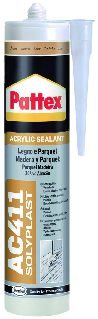 Henkel SILICONE ACRILICO PATTEX PER LEGNO E PARQUET AC411 ml. 300 - Ciliegio