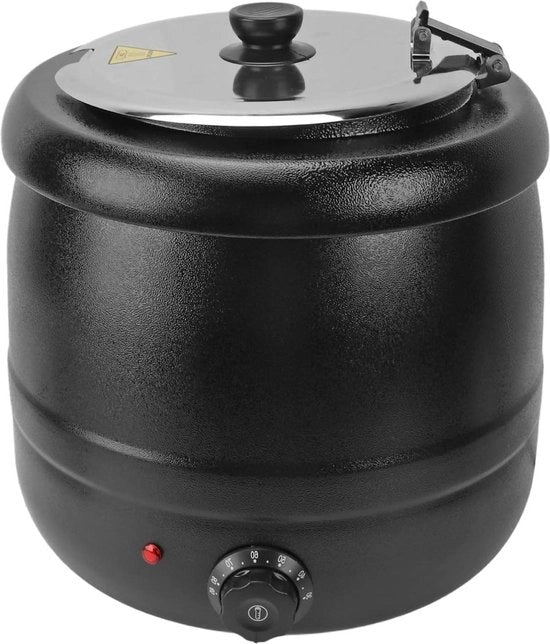 Caldaia elettrica per pentola soffiatrice con contenitore rimovibile - Pentola interna in acciaio inossidabile - Isolamento termico con olio - Per ristoranti e buffet - Fiammato 220 V - Utilizzo in ambiente umido - 10 litri.
