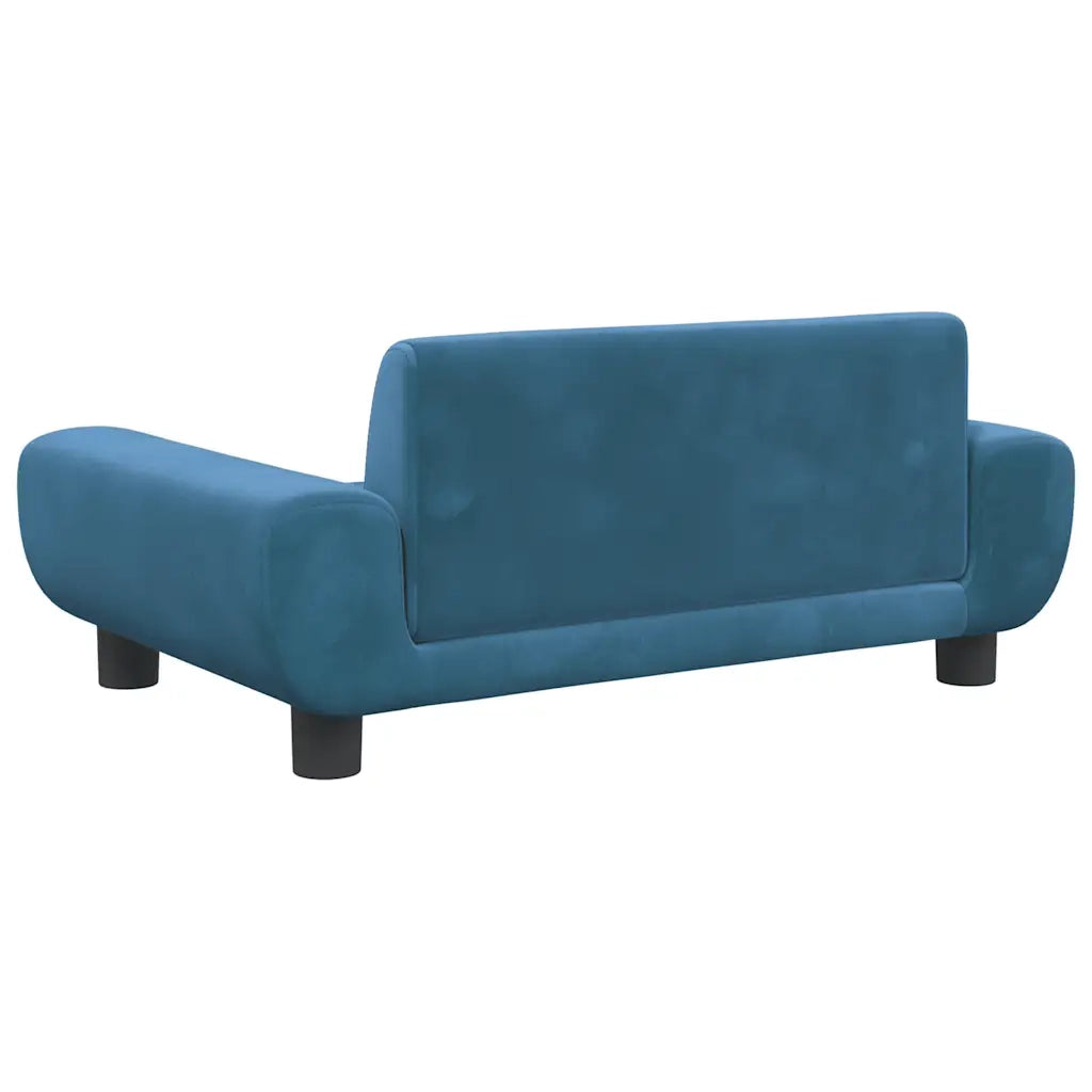 Divano | Divano da soggiorno | Sofa per Bambini Blu 70x45x33 cm in Velluto